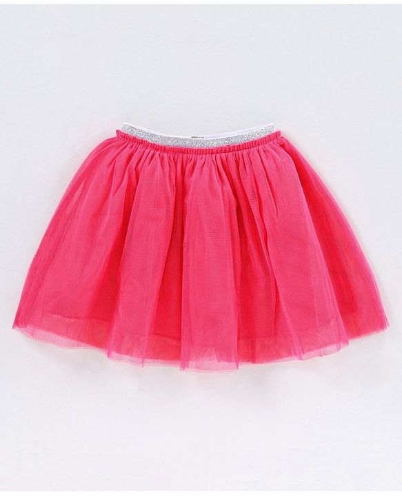 Babyhug Full Sleeves Printed Top & Skirt - Navy Blue Pink