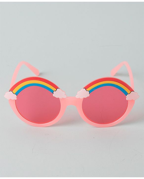 Babyhug Round Sunglasses Rainbow Design - Pink