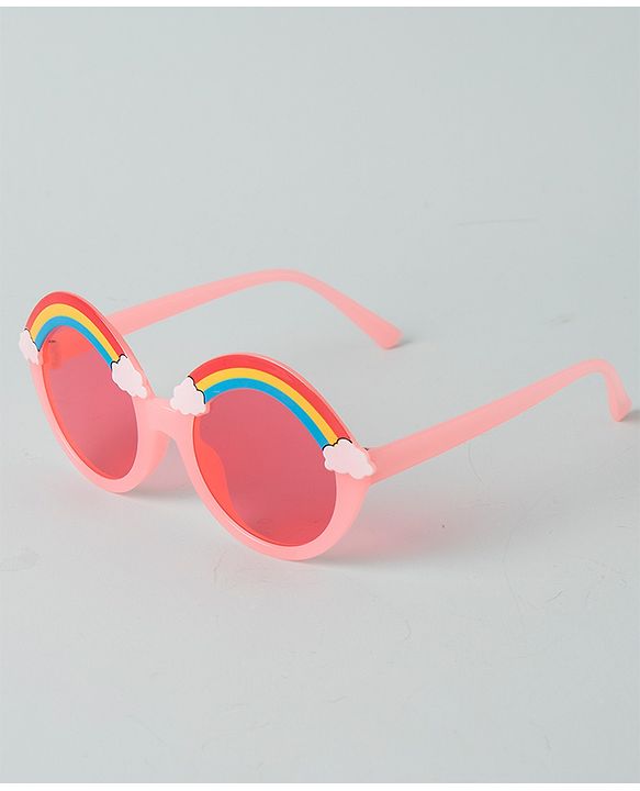 Babyhug Round Sunglasses Rainbow Design - Pink