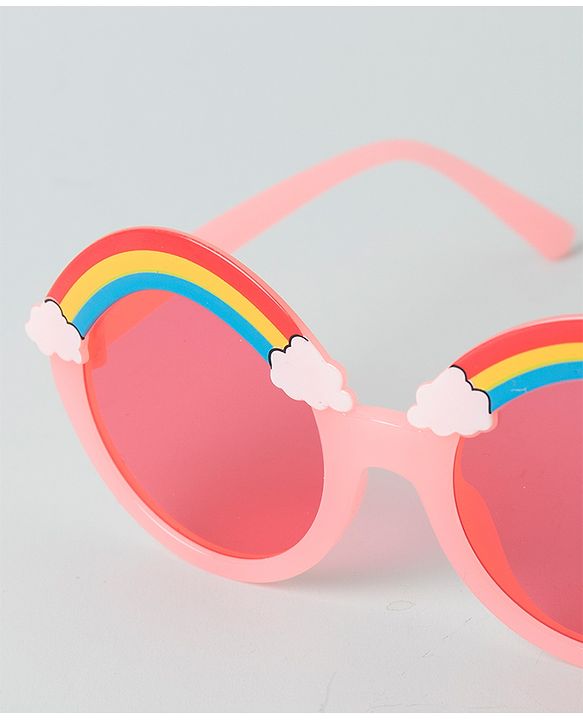 Babyhug Round Sunglasses Rainbow Design - Pink