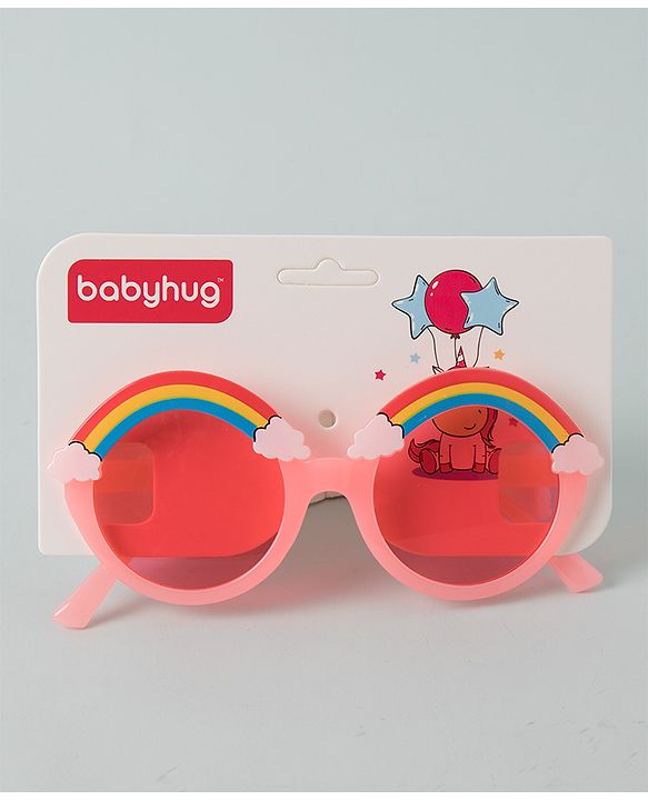 Babyhug Round Sunglasses Rainbow Design - Pink