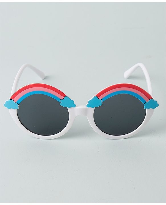 Babyhug Round Sunglasses Rainbow Design - White