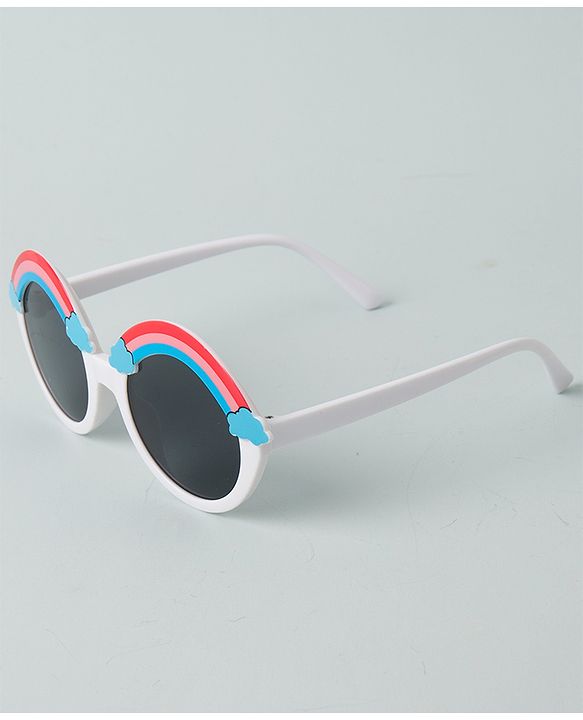Babyhug Round Sunglasses Rainbow Design - White
