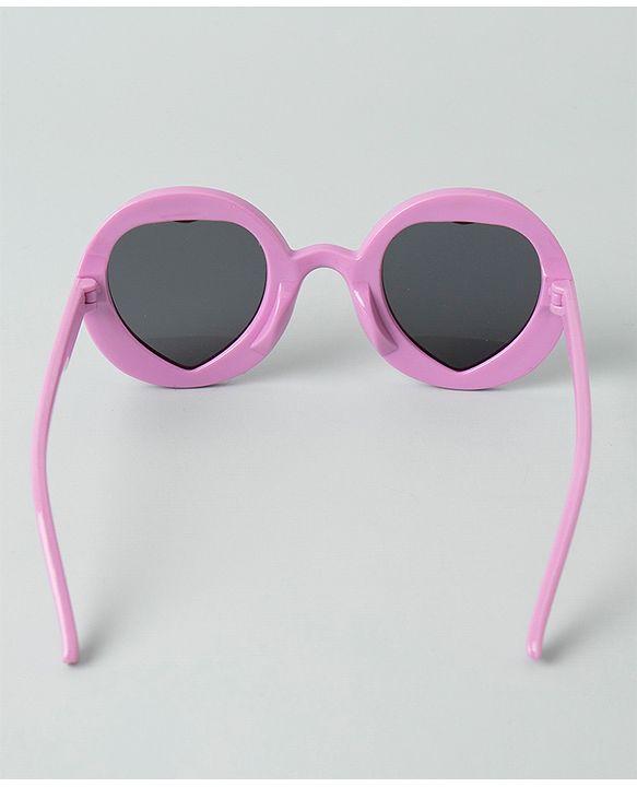 Babyhug Round Shaped With Heart Sunglasses - Purple