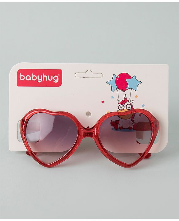 Babyhug Heart Shaped Sunglasses - Red