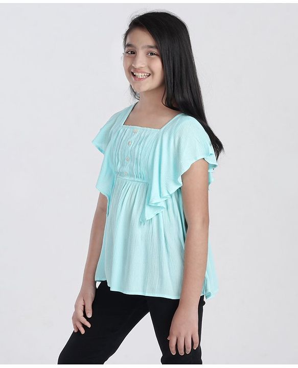 Pine Kids Half Sleeves Top - Blue