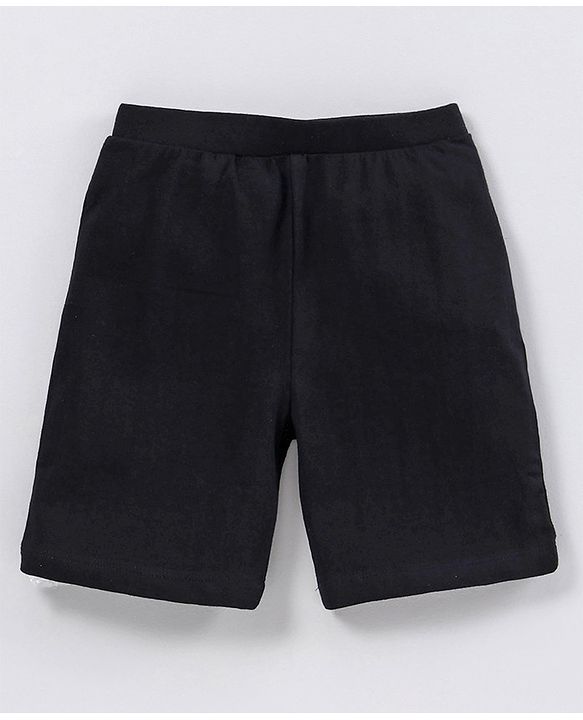 Pine Kids Anti-microbial & Biowashed Cotton Lycra Shorts Soild - Pink Black