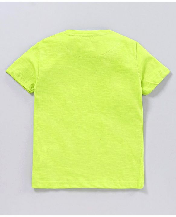 Pine Kids Half Sleeves Bio Washed Tee Striped Print - Orange Green