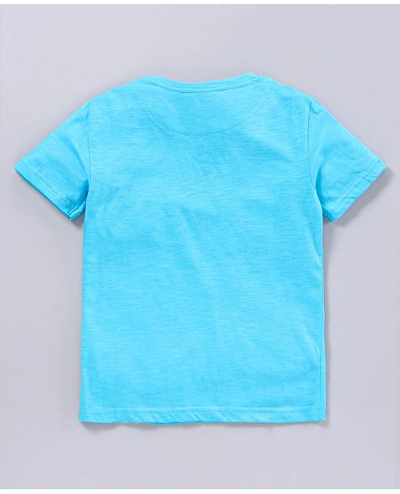 Pine Kids Half Sleeves Bio Washed Tee Striped Print Pack of 2 - Blue Green