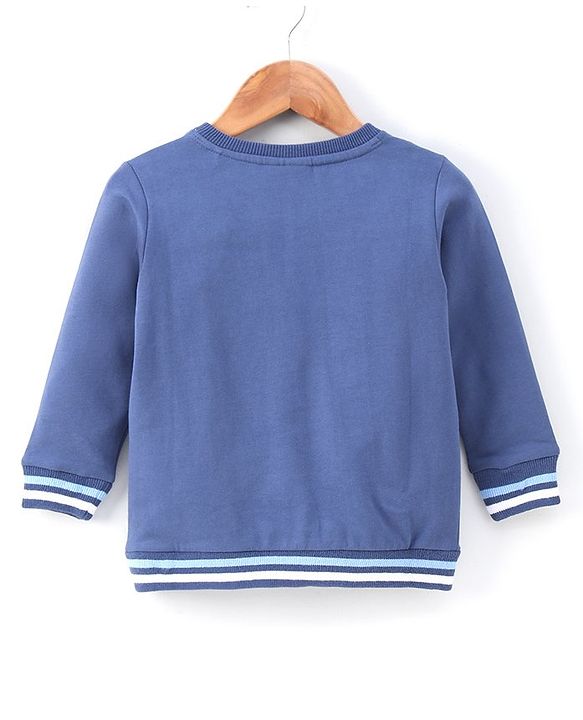Babyhug Full Sleeve Sweatshirt Mickey Mouse Print - Navy
