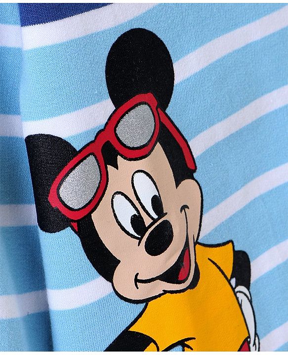 Babyhug Full Sleeve Disney Sweatshirt Mickey Mouse Print - Blue