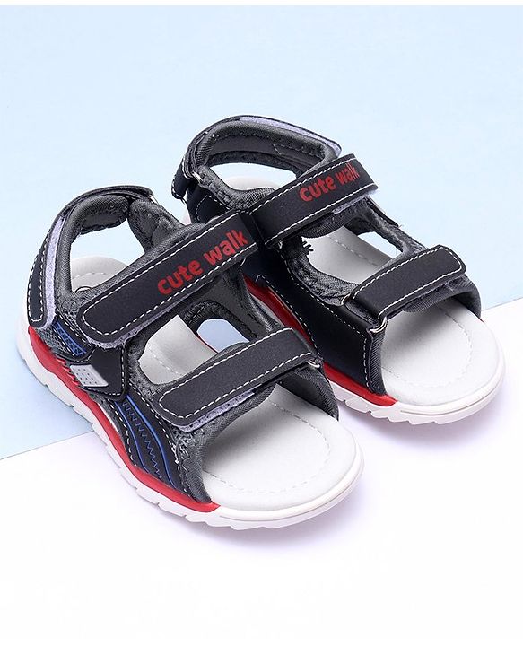Cute Walk by Babyhug Sandals - Black