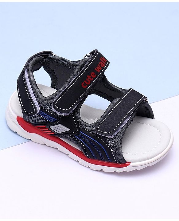 Cute Walk by Babyhug Sandals - Black