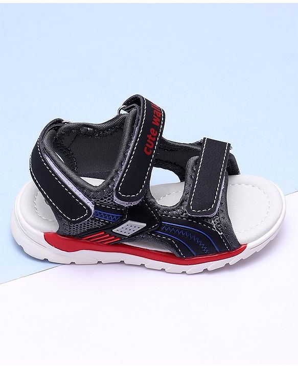 Cute Walk by Babyhug Sandals - Black