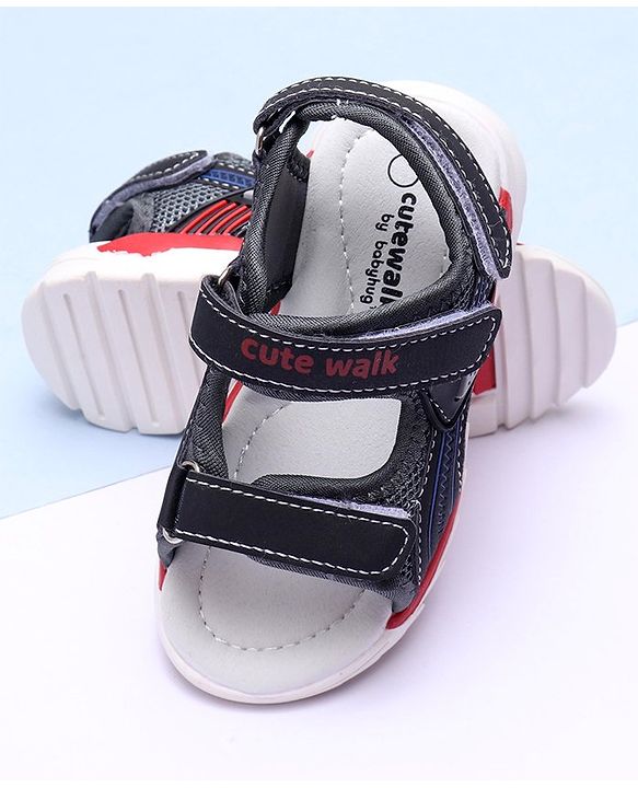 Cute Walk by Babyhug Sandals - Black