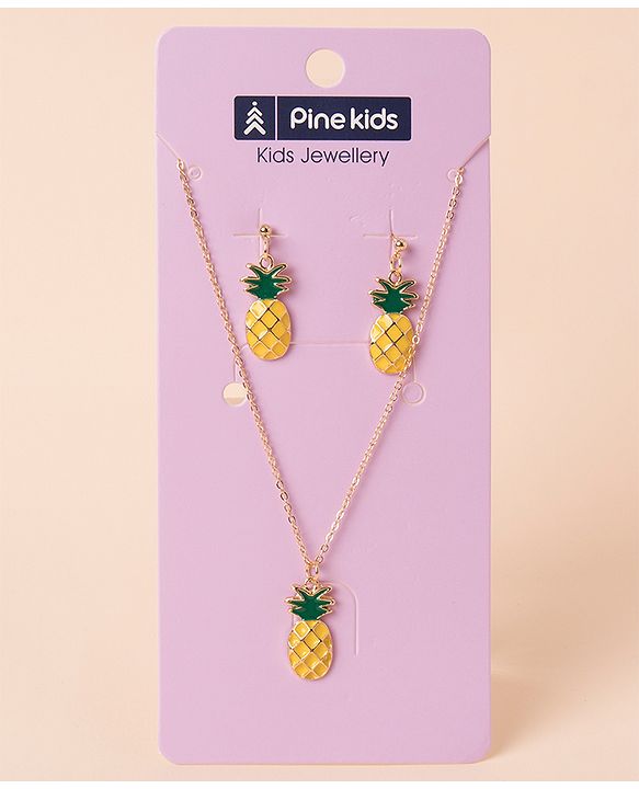 Pine Kids Pineapple Shaped Jewellery Set - Yellow