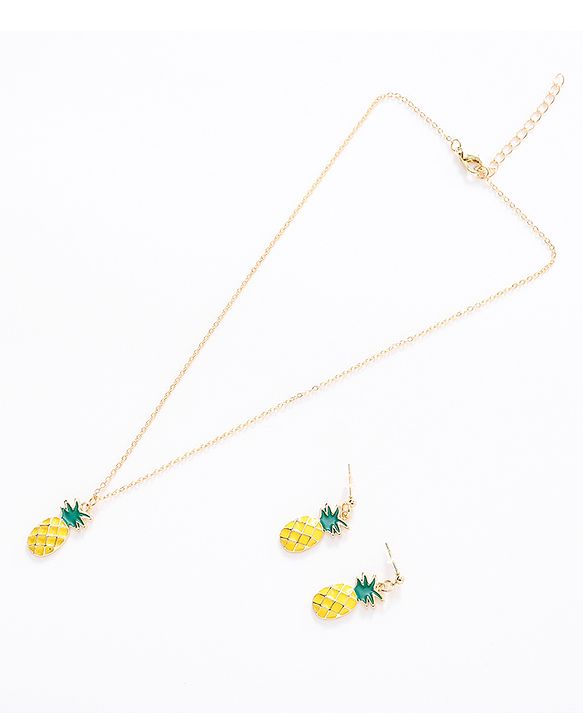 Pine Kids Pineapple Shaped Jewellery Set - Yellow