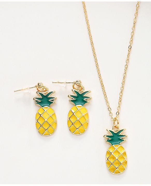 Pine Kids Pineapple Shaped Jewellery Set - Yellow