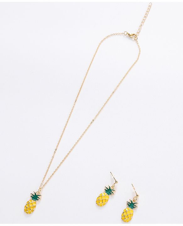 Pine Kids Pineapple Shaped Jewellery Set - Yellow
