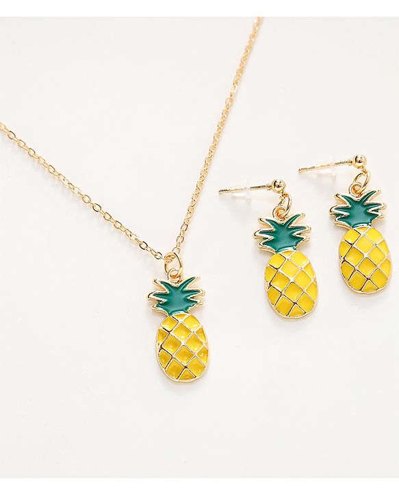 Pine Kids Pineapple Shaped Jewellery Set - Yellow