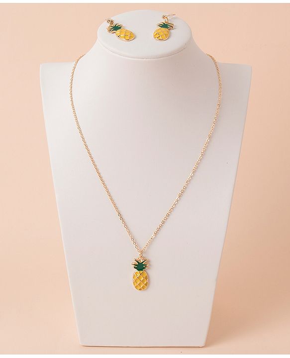 Pine Kids Pineapple Shaped Jewellery Set - Yellow