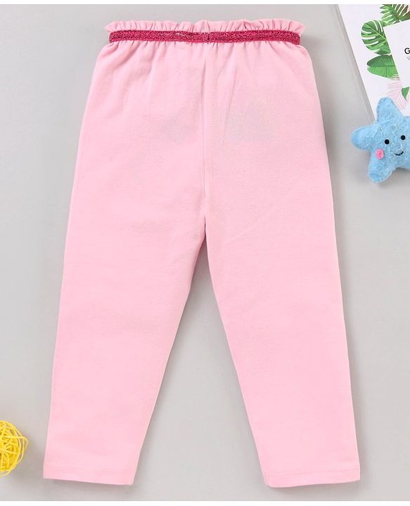 Babyhug Full Length Leggings Minnie Mouse Print - Pink