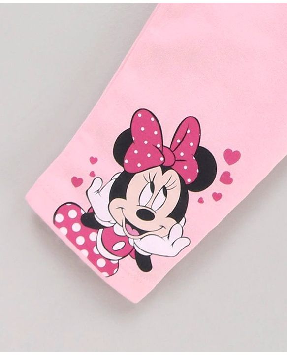 Babyhug Full Length Leggings Minnie Mouse Print - Pink