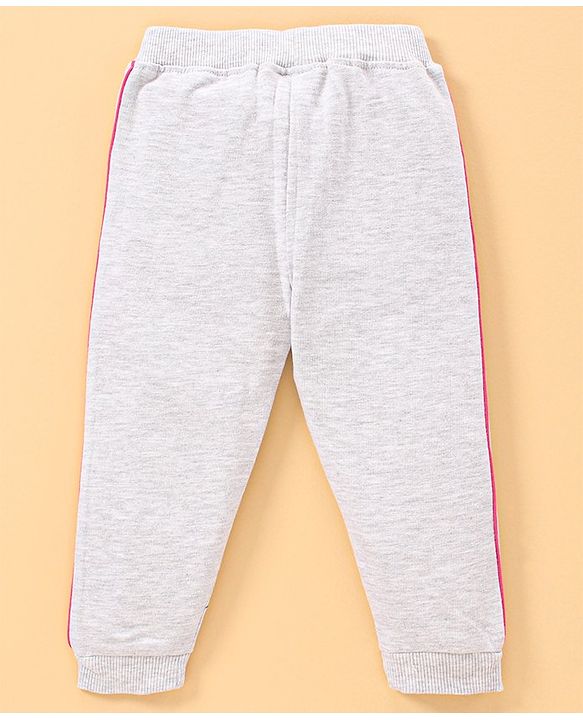 Babyhug Full Length Lounge Pant Mickey & Minnie Mouse Print - Grey
