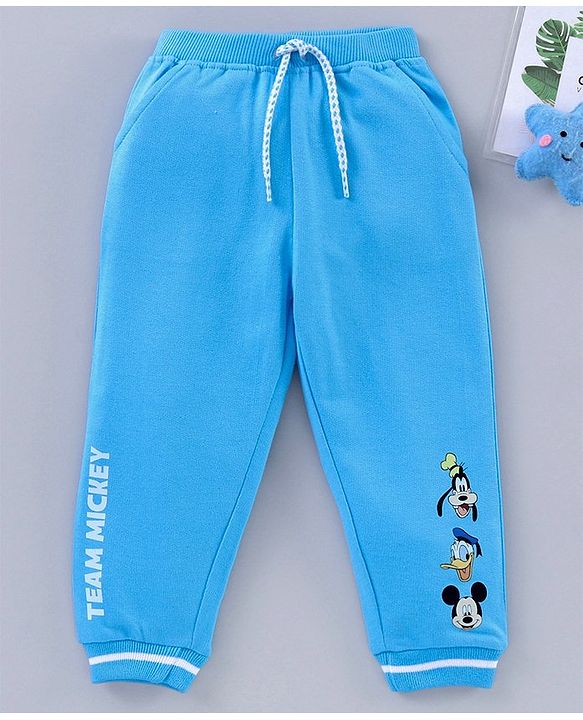 Babyhug Full Length Lounge Pant Mickey Mouse & Friends Print - Blue