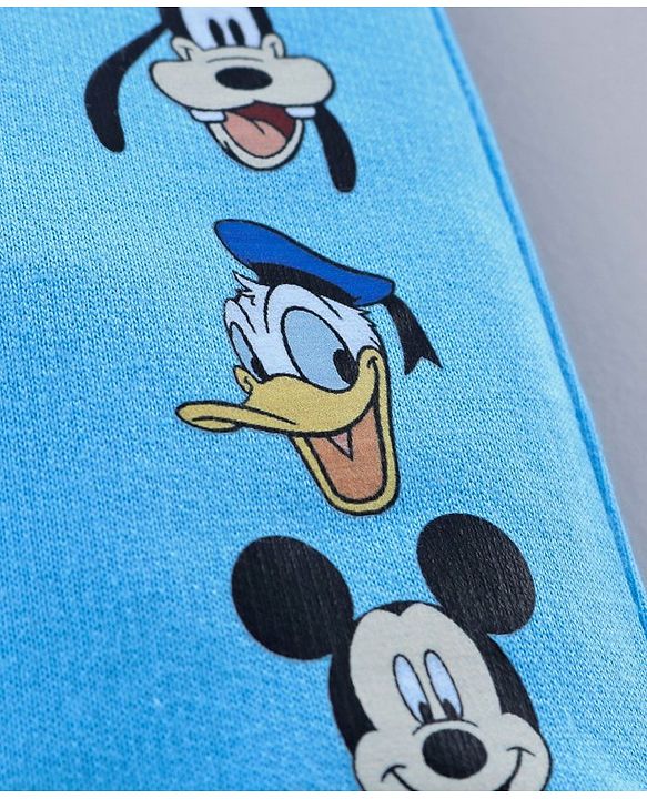 Babyhug Full Length Lounge Pant Mickey Mouse & Friends Print - Blue
