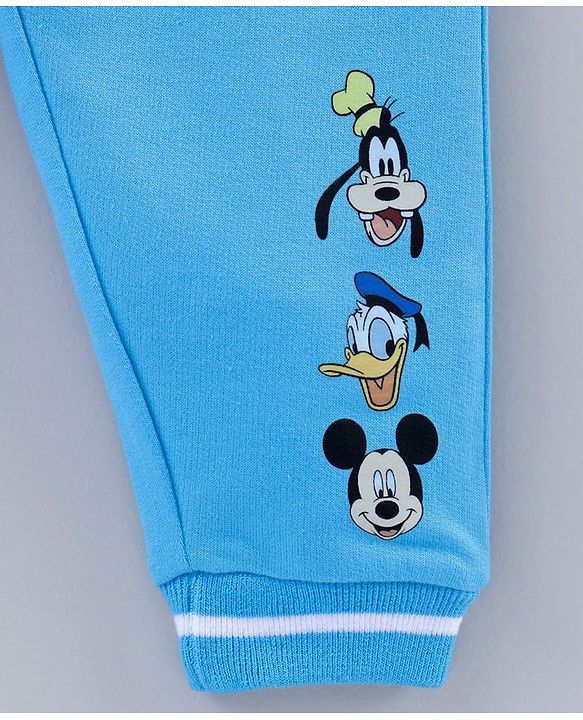 Babyhug Full Length Lounge Pant Mickey Mouse & Friends Print - Blue