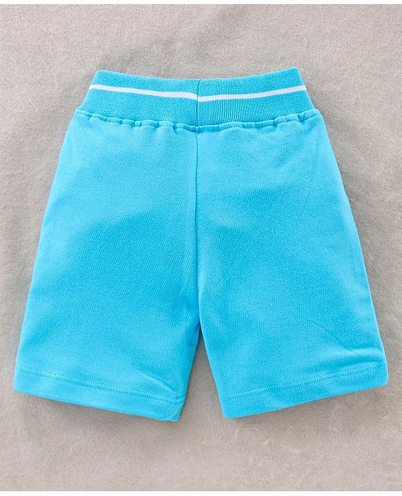 Babyhug Shorts Mickey Mouse Print - Blue