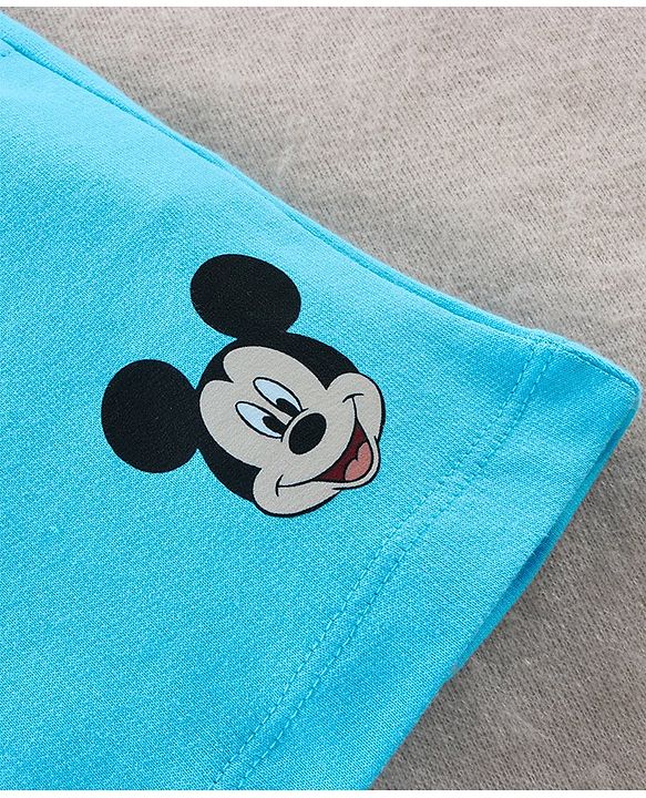 Babyhug Shorts Mickey Mouse Print - Blue