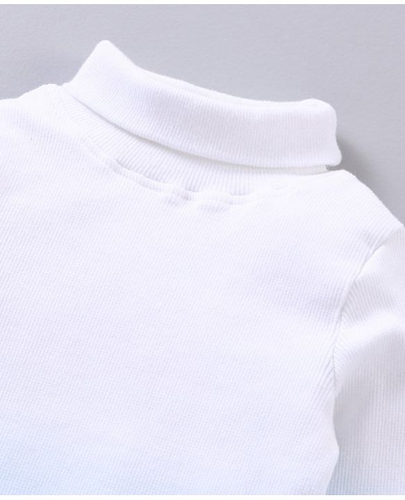 Babyhug Full Sleeves Skivi Tie And Die Tee - White