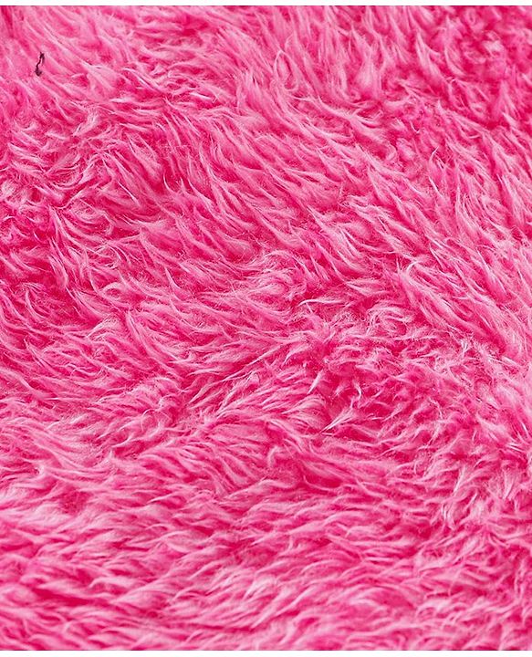 Babyhug Full Sleeves Hooded Velour Bath Robe - Pink
