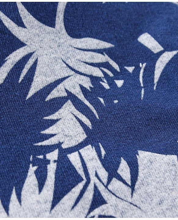 Babyhug Shorts Leaf Print - Blue