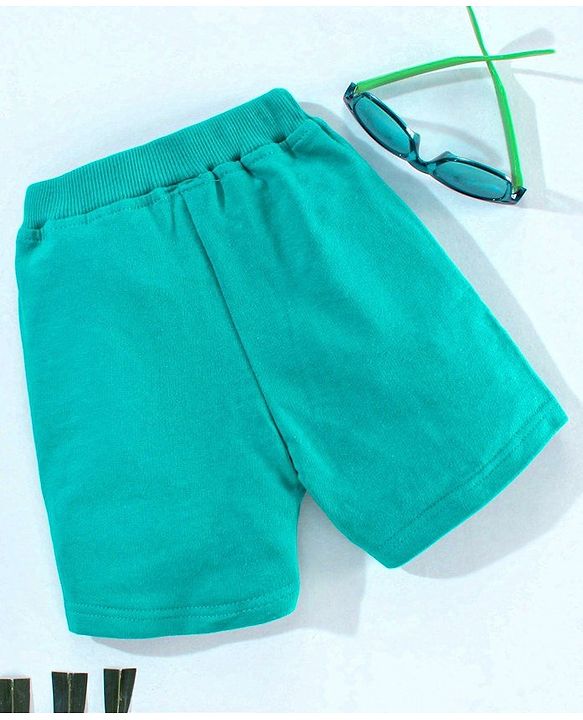 Babyhug Shorts Lion Print - Green