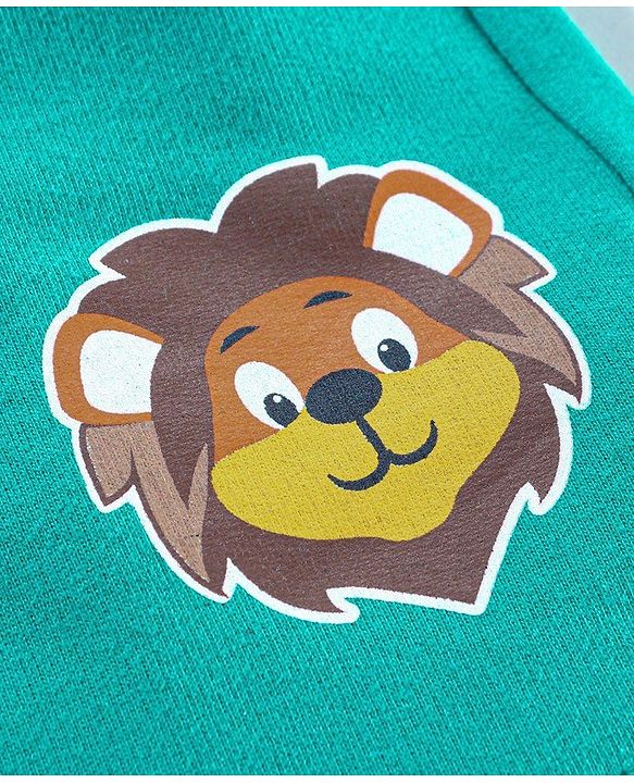 Babyhug Shorts Lion Print - Green