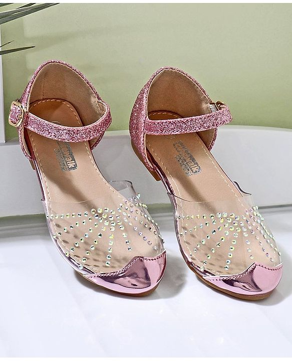 Cute Walk by Babyhug Party Wear Ballerina Studded Detailing  - Pink