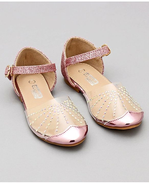 Cute Walk by Babyhug Party Wear Ballerina Studded Detailing  - Pink