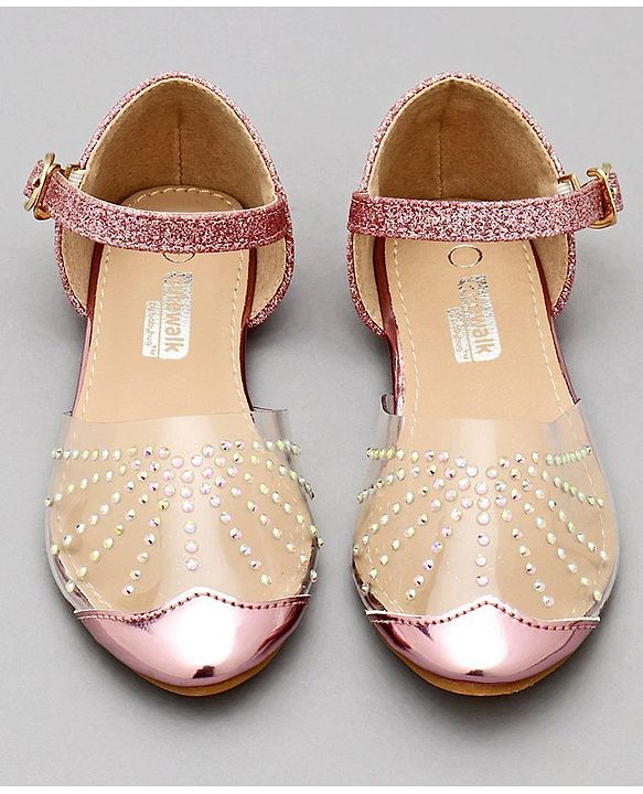 Cute Walk by Babyhug Party Wear Ballerina Studded Detailing  - Pink