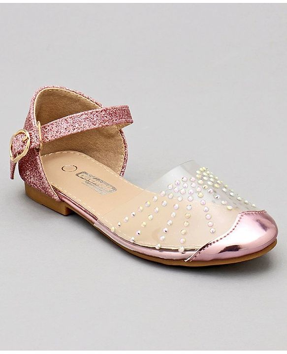 Cute Walk by Babyhug Party Wear Ballerina Studded Detailing  - Pink