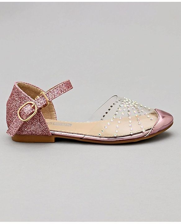 Cute Walk by Babyhug Party Wear Ballerina Studded Detailing  - Pink