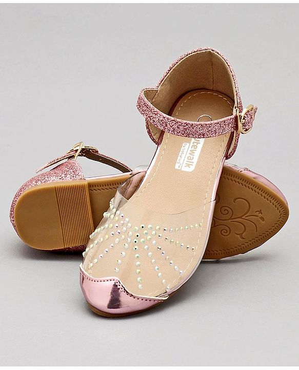 Cute Walk by Babyhug Party Wear Ballerina Studded Detailing  - Pink