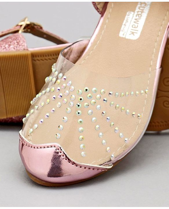 Cute Walk by Babyhug Party Wear Ballerina Studded Detailing  - Pink