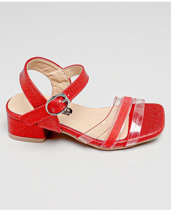 Cute Walk by Babyhug Shimmer Sandals - Dark Red - EU 27 Red
