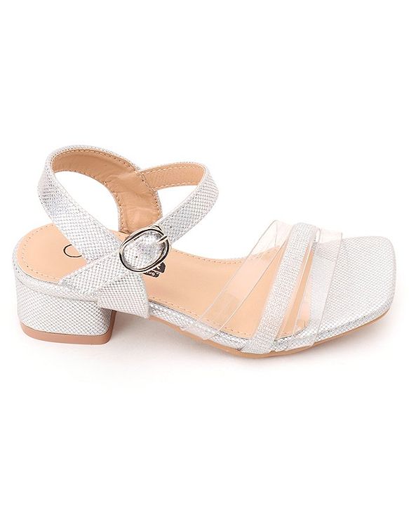 Cute Walk by Babyhug Shimmer Sandals - Silver