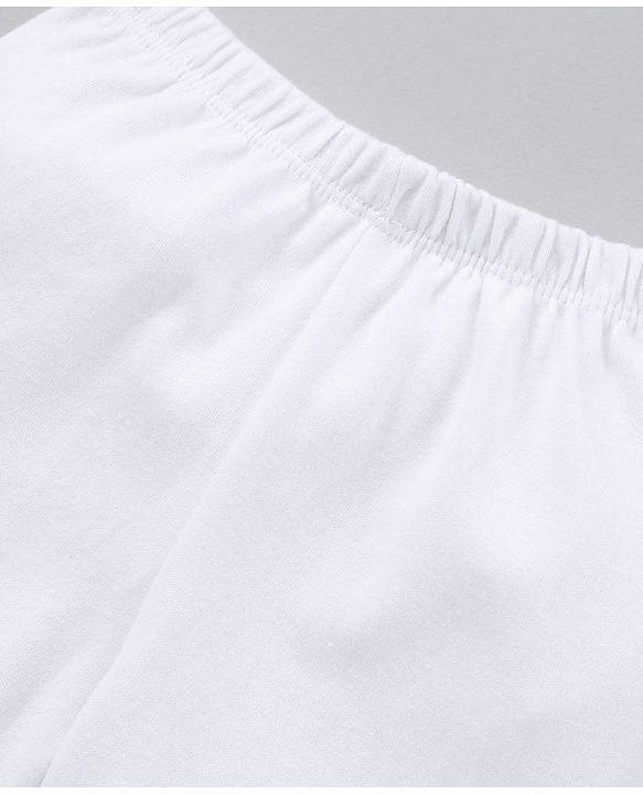 Babyhug Full Length Solid Pajamas - White