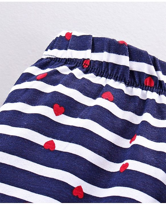 Pine Kids Ankle Length Organic Cotton And Biowash Leggings Star Print Pack of 2 - Pink Navy