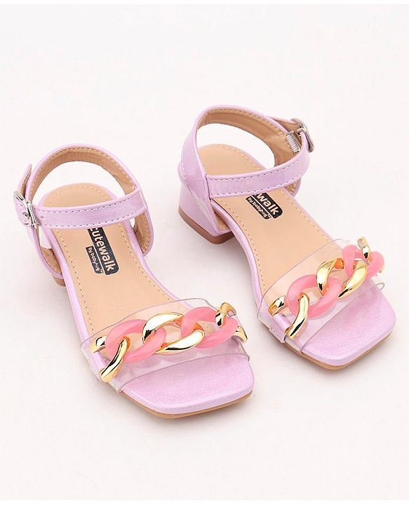 Cute Walk by Babyhug Party Wear Sandals - Purple - EU 26 Purple/Violet